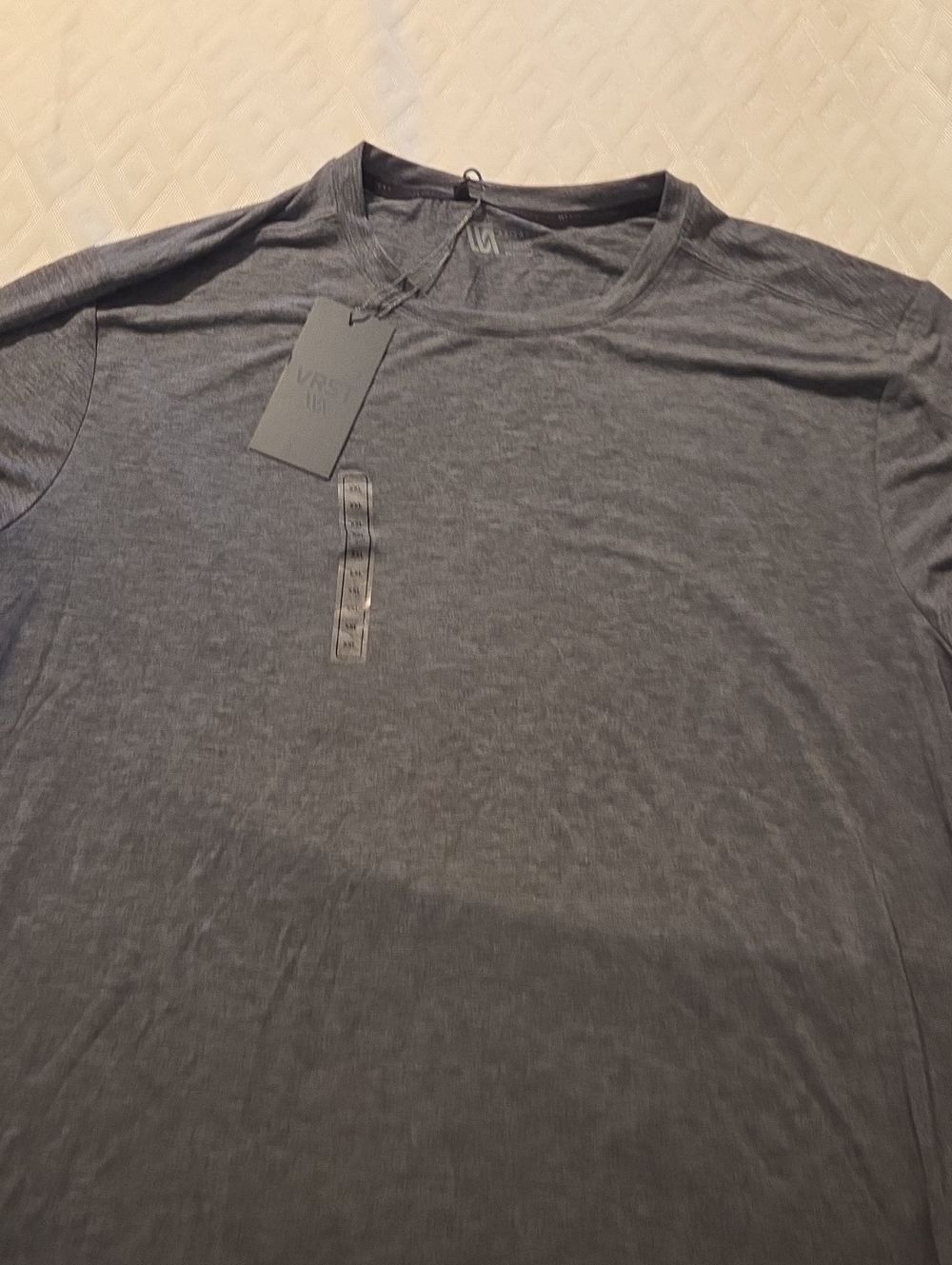 Vince Men’s Grey Crew Neck Short Sleeve Shirt